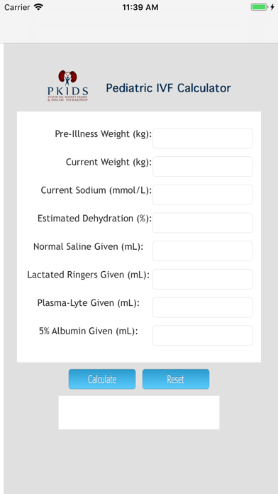 Screenshot #1 pour Pediatric IVF Calculator