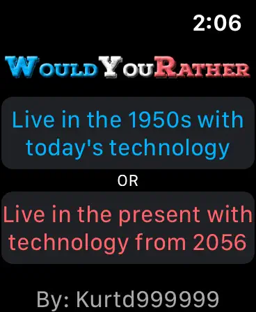 Screenshot #1 pour Would You Rather?