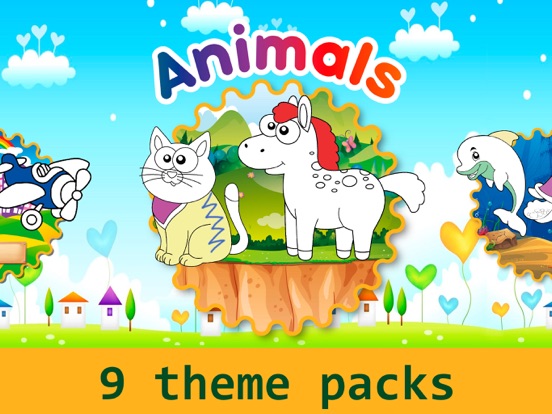 Coloring games for kids 3 year iPad screenshot 2 - Education app