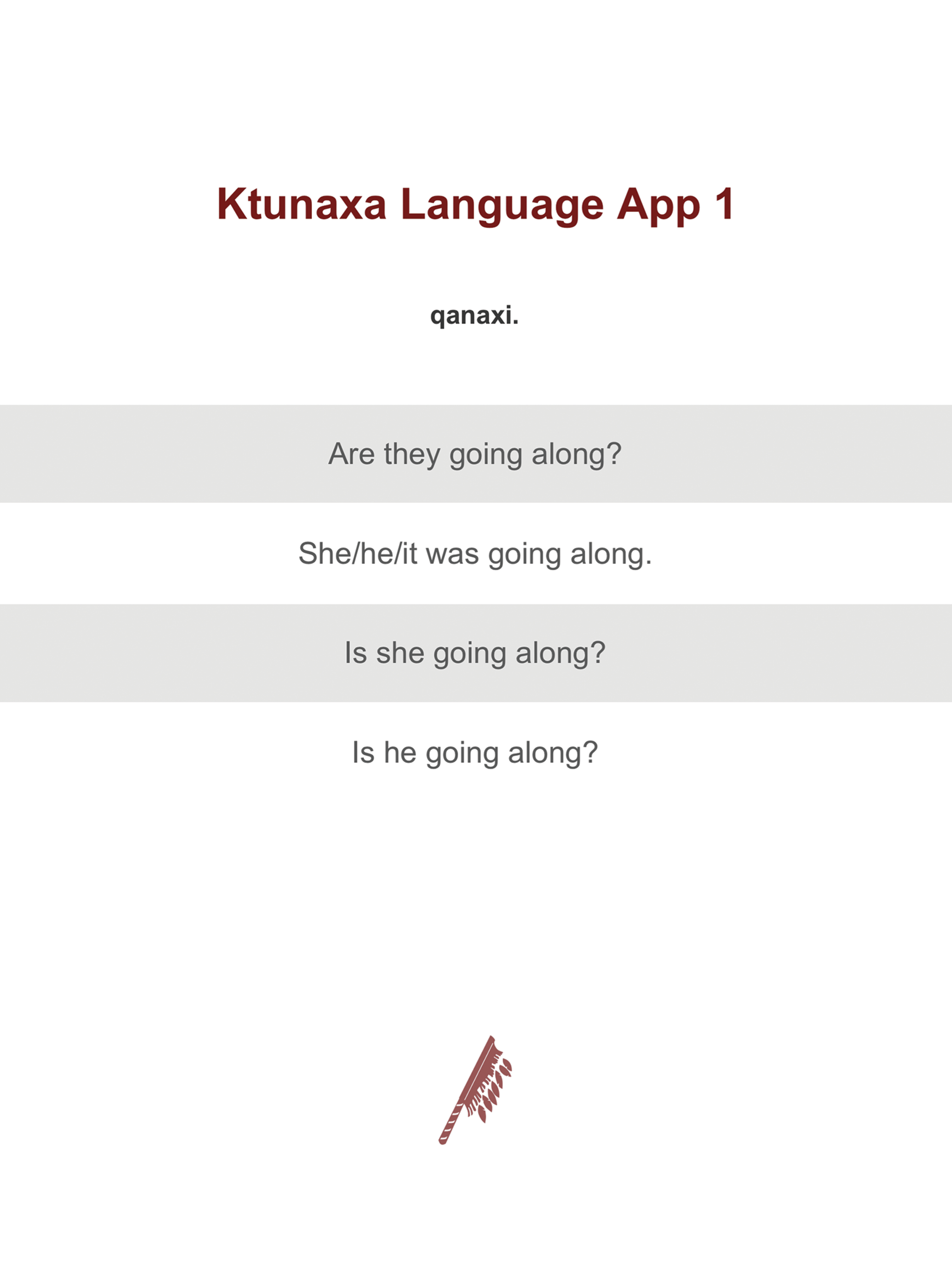 Ktunaxa Grammar App
