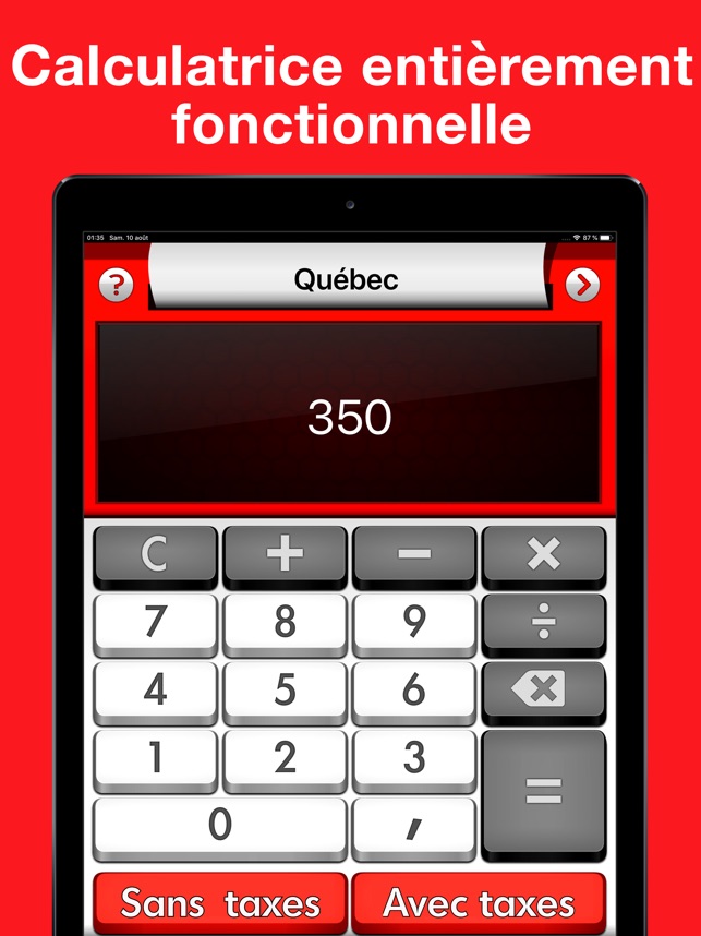 Calcul Taxes Quebec Tax Me Pro Dans L App Store