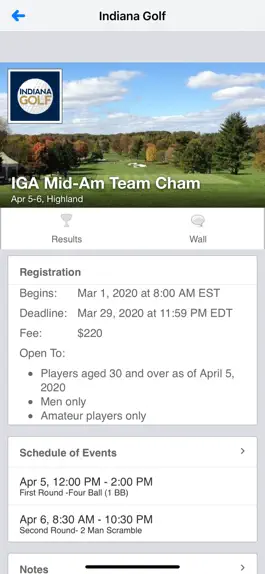 Game screenshot Indiana Golf Association hack