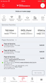 Banco Económico screenshot