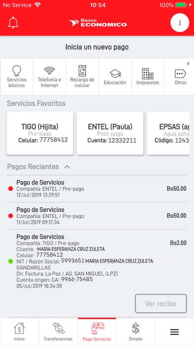 Banco Económico iPhone screenshot 6 - Finance app