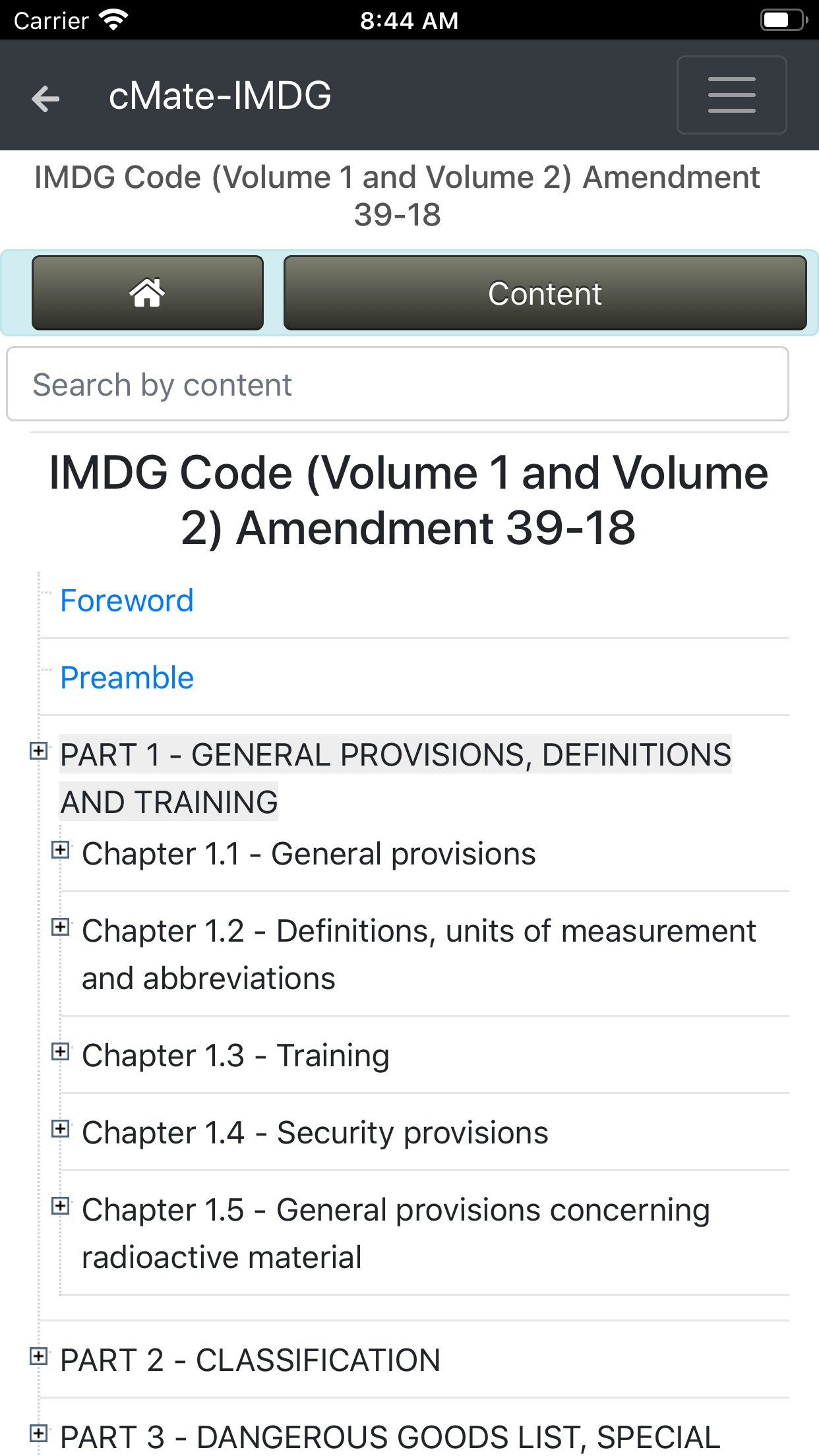 Screenshot 3 of cMate-IMDG Code