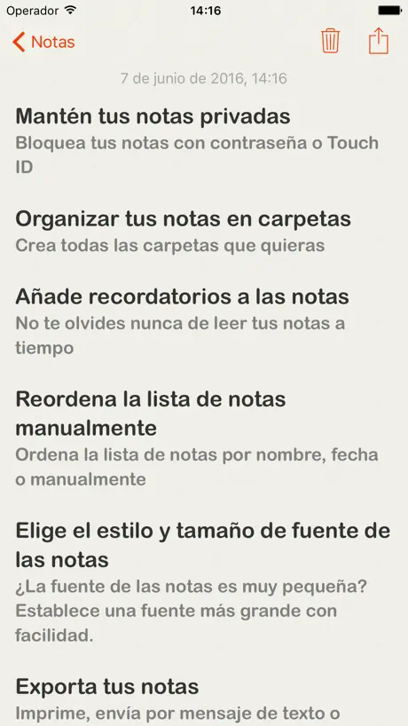 Bloqueo Notas