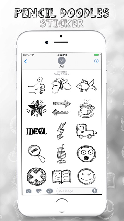 Pencil Doodles Stickers Pack