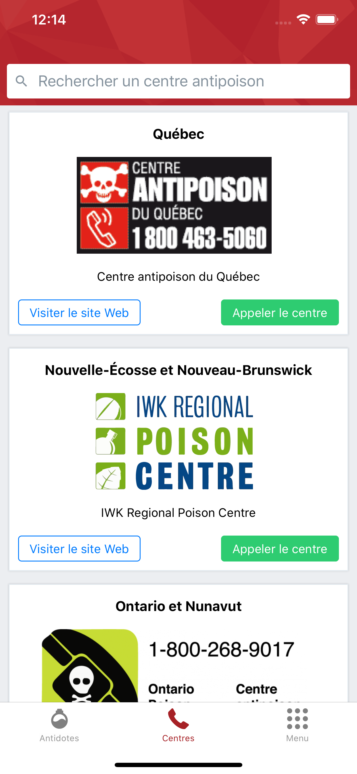 Canadian antidote guide