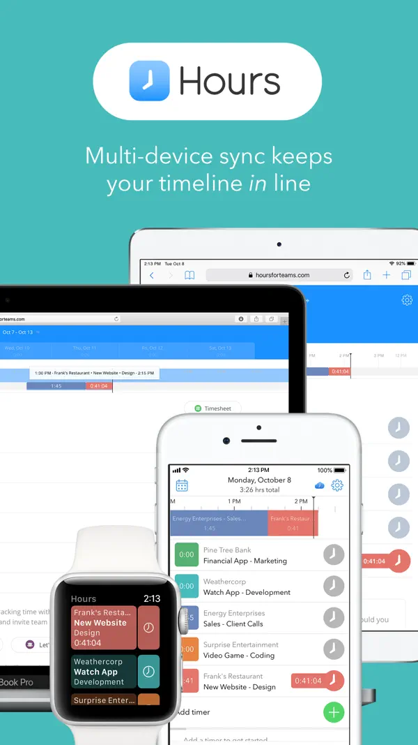 Hours Time Tracking, Screenshot 1