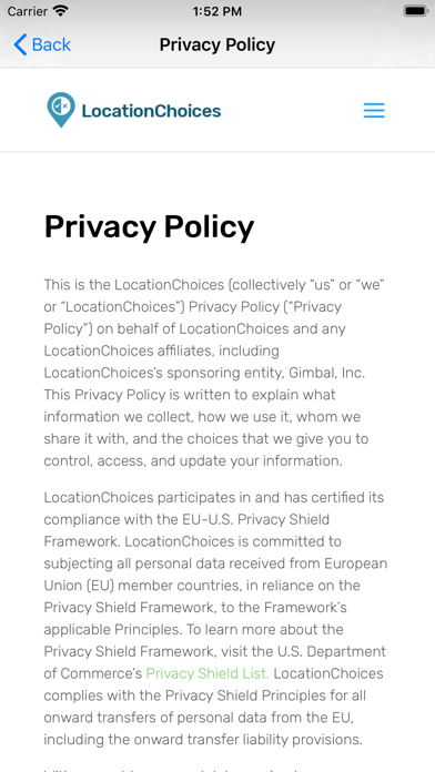 LocationChoices screenshot