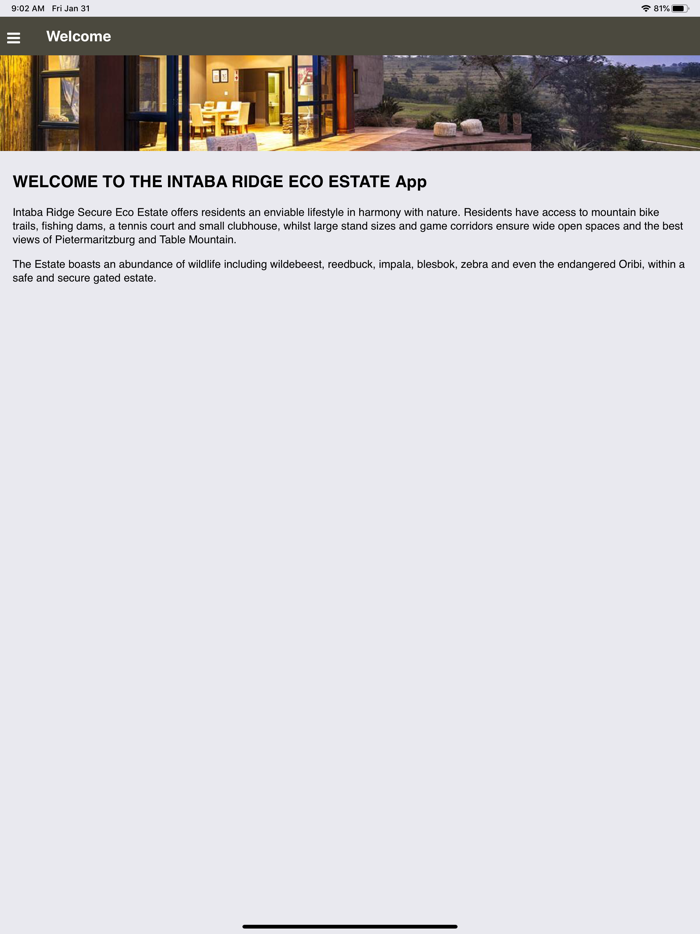 Intaba Ridge Residents App