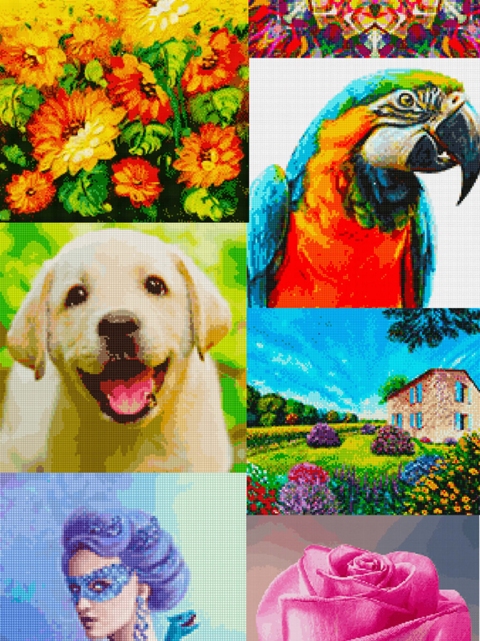 Cross stitch  Color by Letter