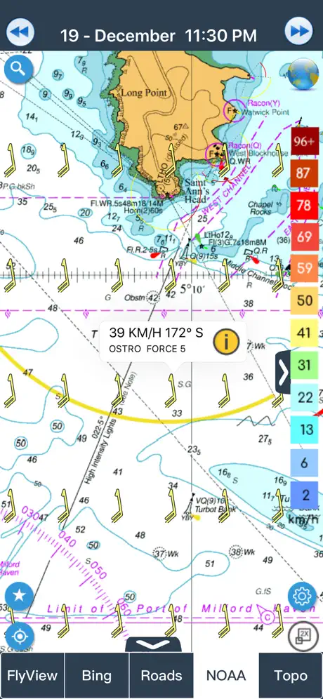 Wind forecast for Windgurus