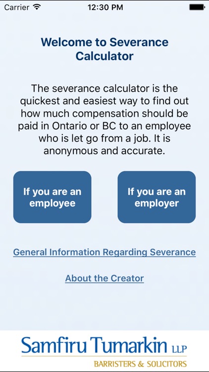 Severance Calculator