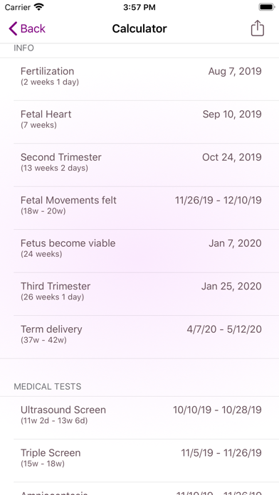My Pregnancy Calendar Screenshot
