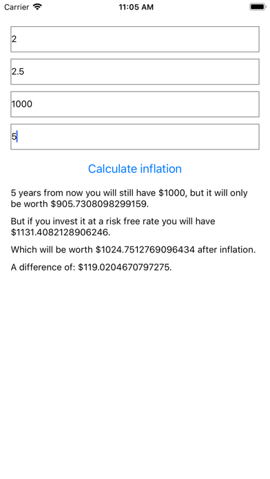 Screenshot #2 pour Inflation Calc