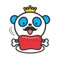 The smart and cute bear king iMessage emoji sticker also has a cute atmosphere in the domineering, letting people love it
