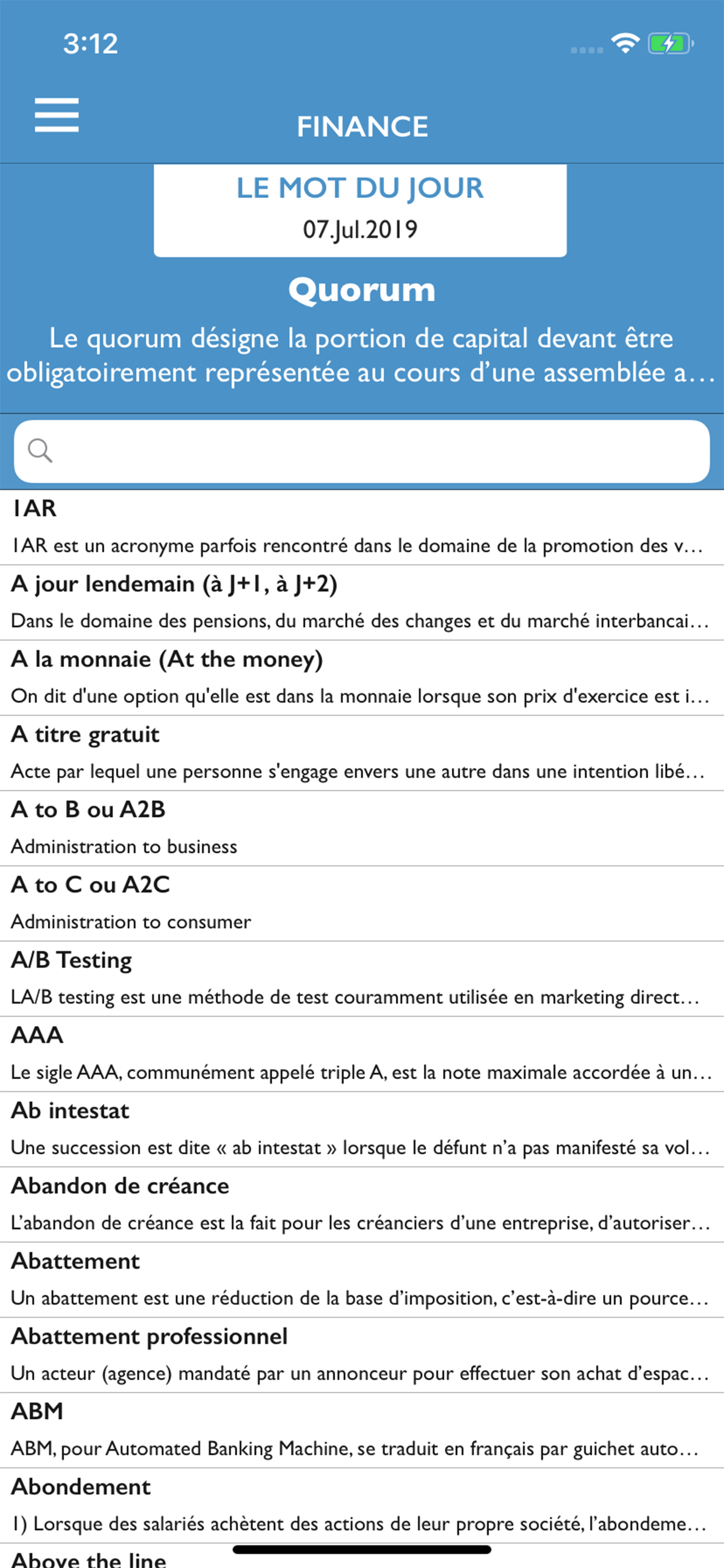 Finance dictionnaire économiqu screenshot 3
