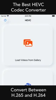 hevc - convert h.265 and h.264 iphone screenshot 1