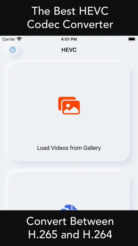 HEVC - Convert H.265 and H.264 screenshot 1 of 6