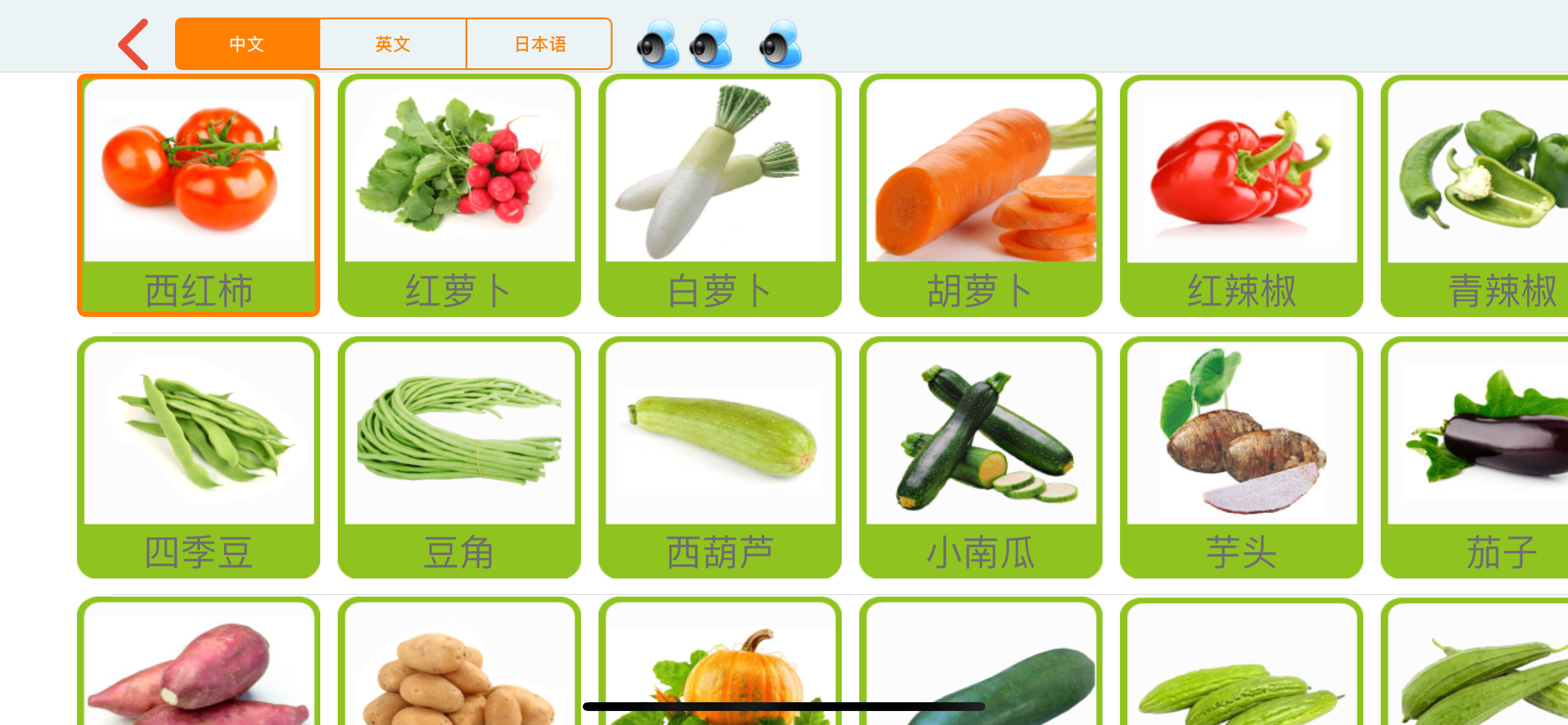 LearnChinese-vegetables fruit screenshot 3