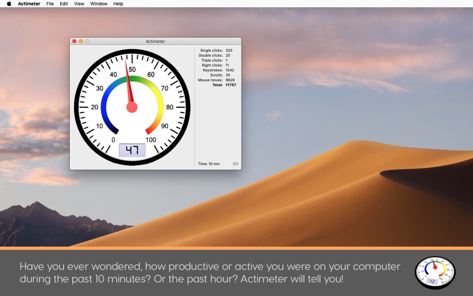#1. Actimeter (macOS) 由: Heikki Leinonen
