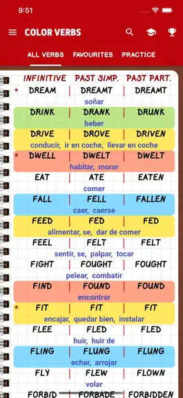 Game screenshot Irregular Verbs — Color Verbs mod apk