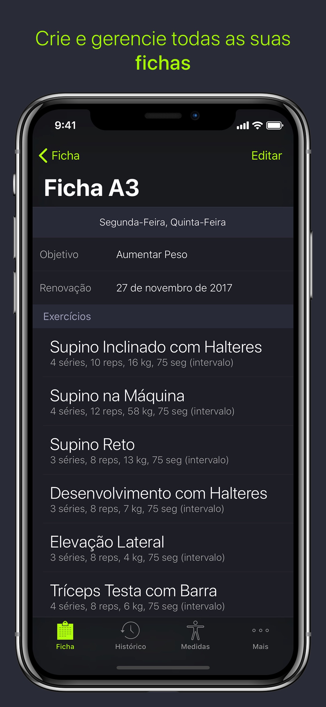 Screenshot do app SmartGym: Gerencie Seu Treino