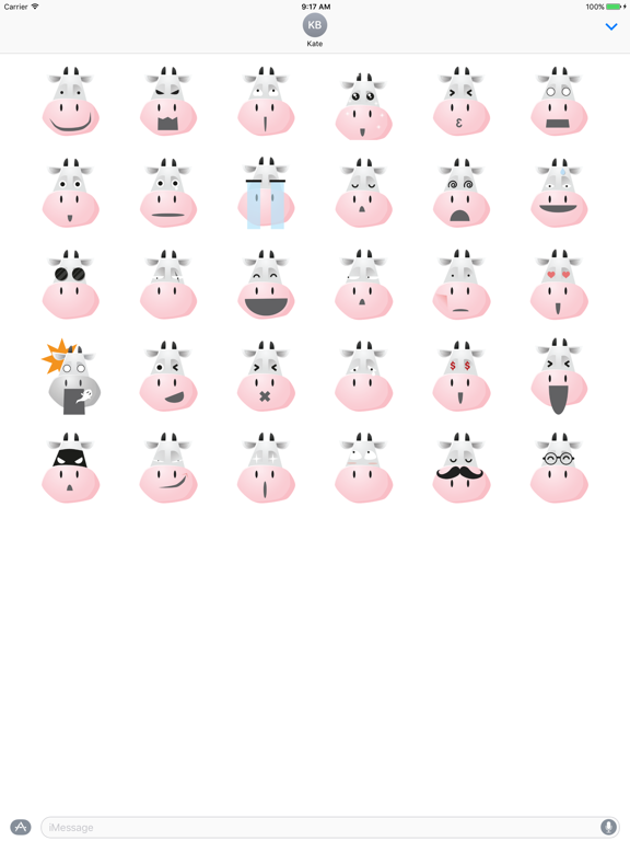 Screenshot #4 pour Sticker Me: Cow Faces