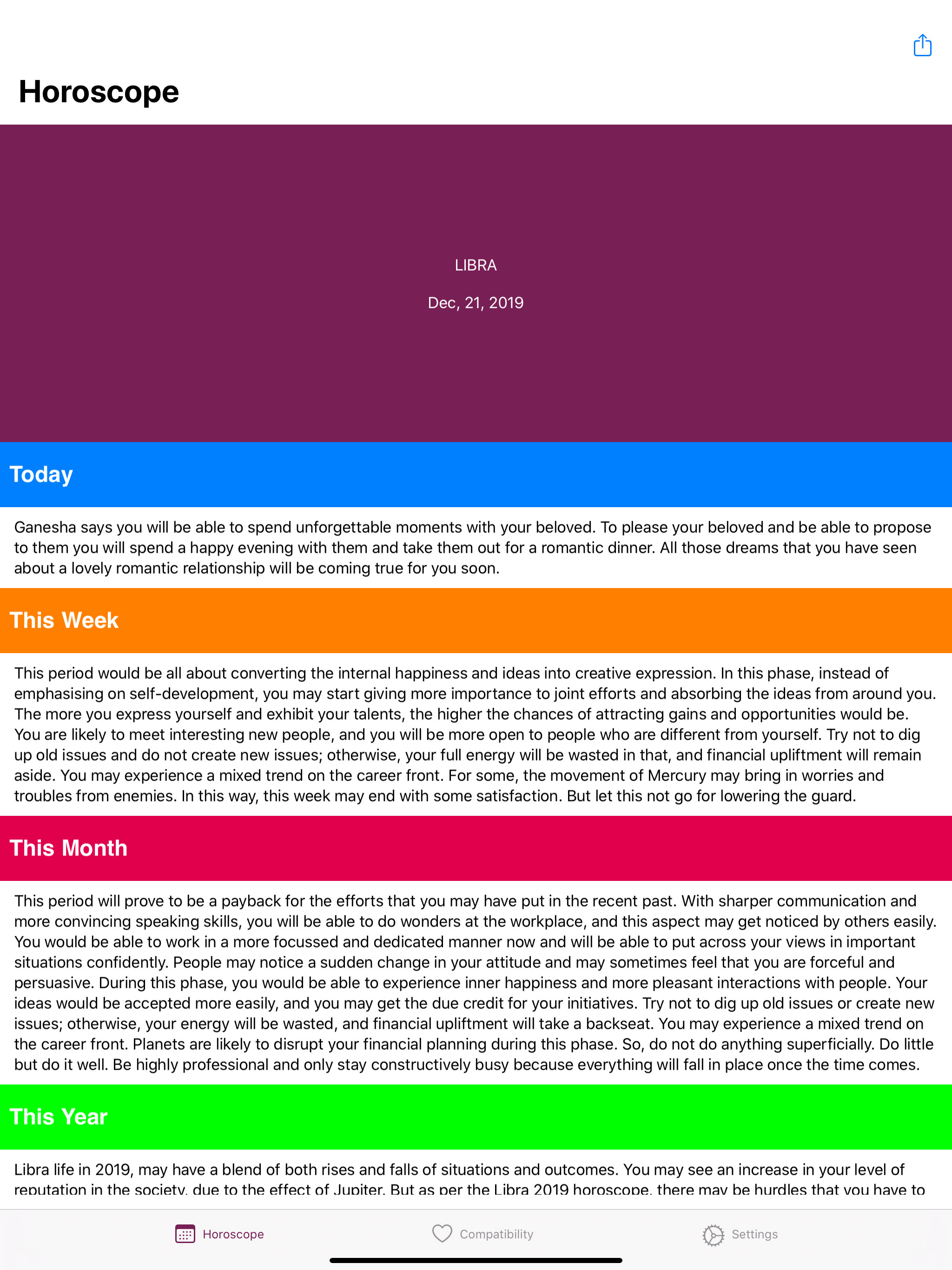 Horoscopes 2021 screenshot 6