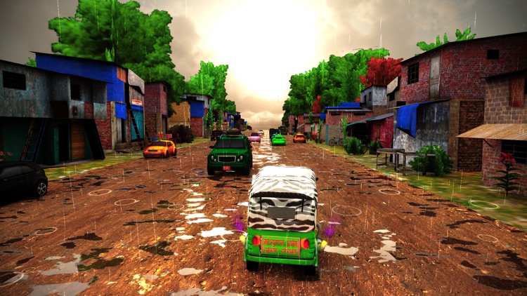 Rickshaw Road Traffic Run 3D