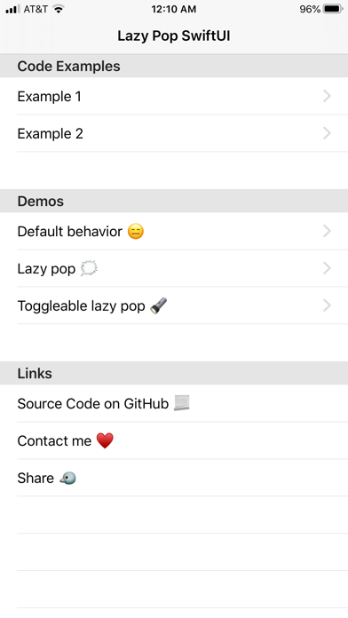 Lazy Pop SwiftUI Demoのおすすめ画像2