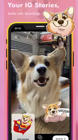 Game screenshot MaxiMojis - Corgi dog stickers hack
