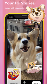 MaxiMojis - Corgi dog stickers screenshot