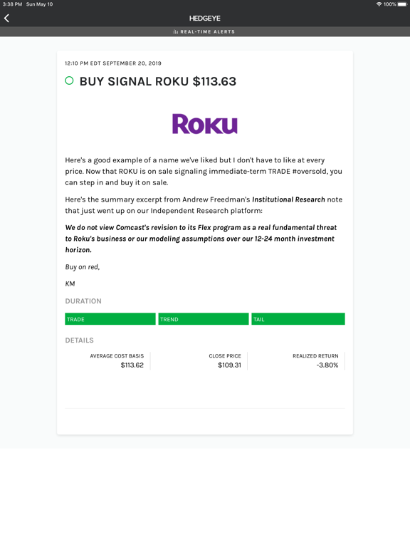 Screenshot #5 pour Hedgeye Real-Time Alerts