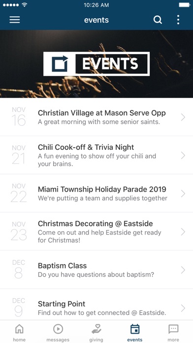Eastside Christian Church Screenshot
