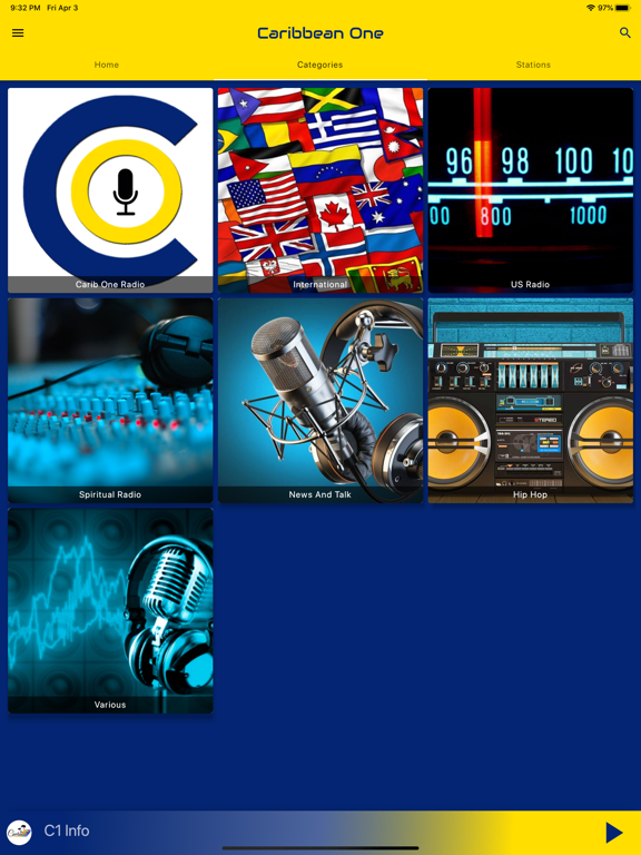 Caribbean One Radio iPad screenshot 4 - Music app