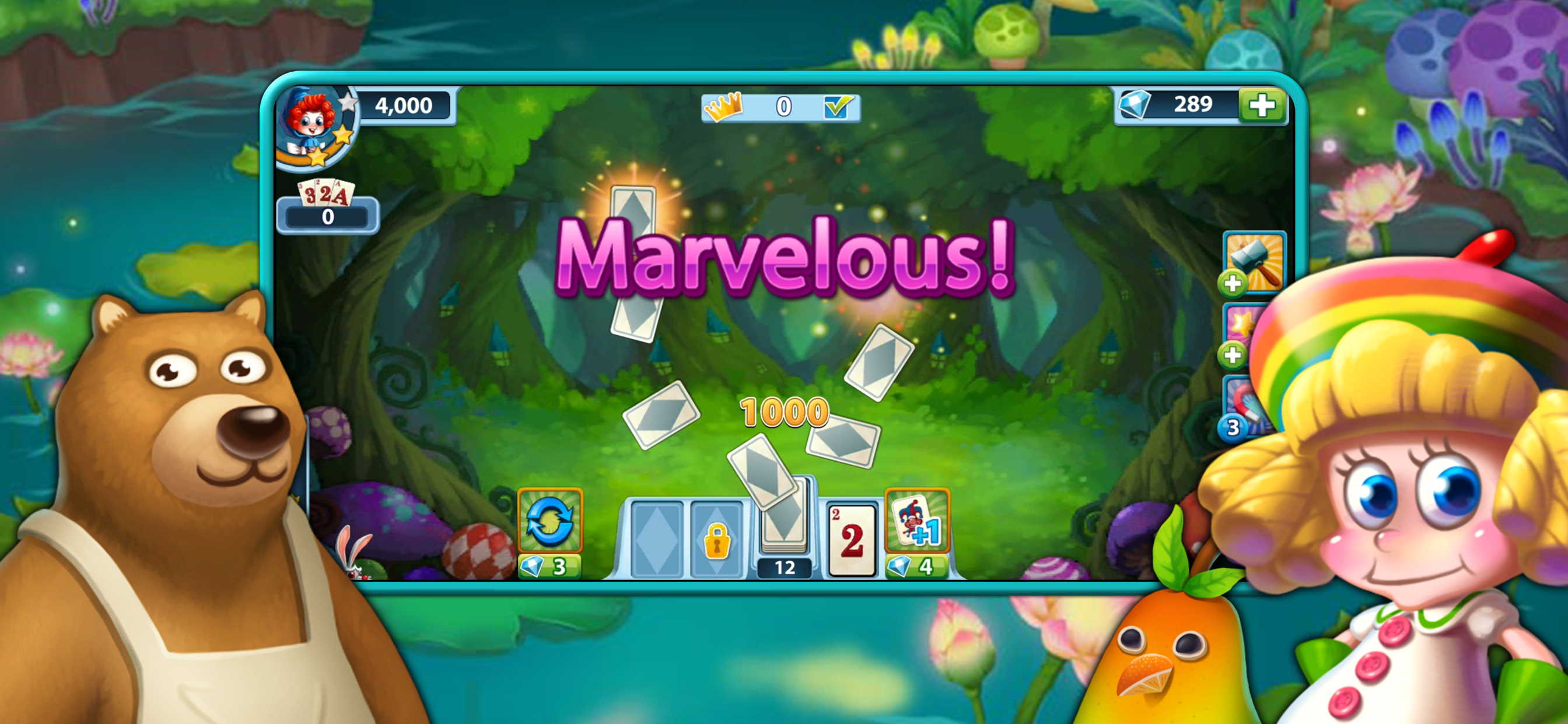 Alice Tripeaks screenshot 3