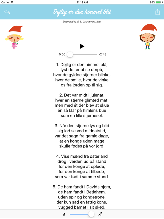 Screenshot #6 pour Danske Julesange - tekster