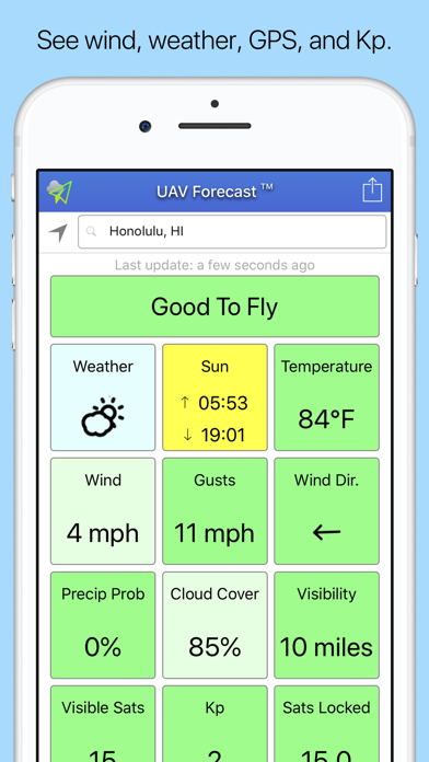 UAV Forecast Screenshot