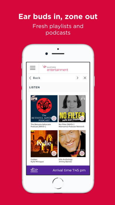 Virgin Australia entertainment Screenshot