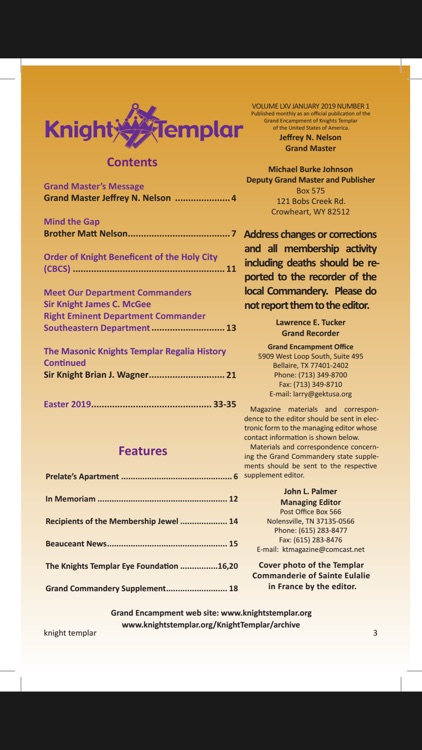 Knight Templar Magazine