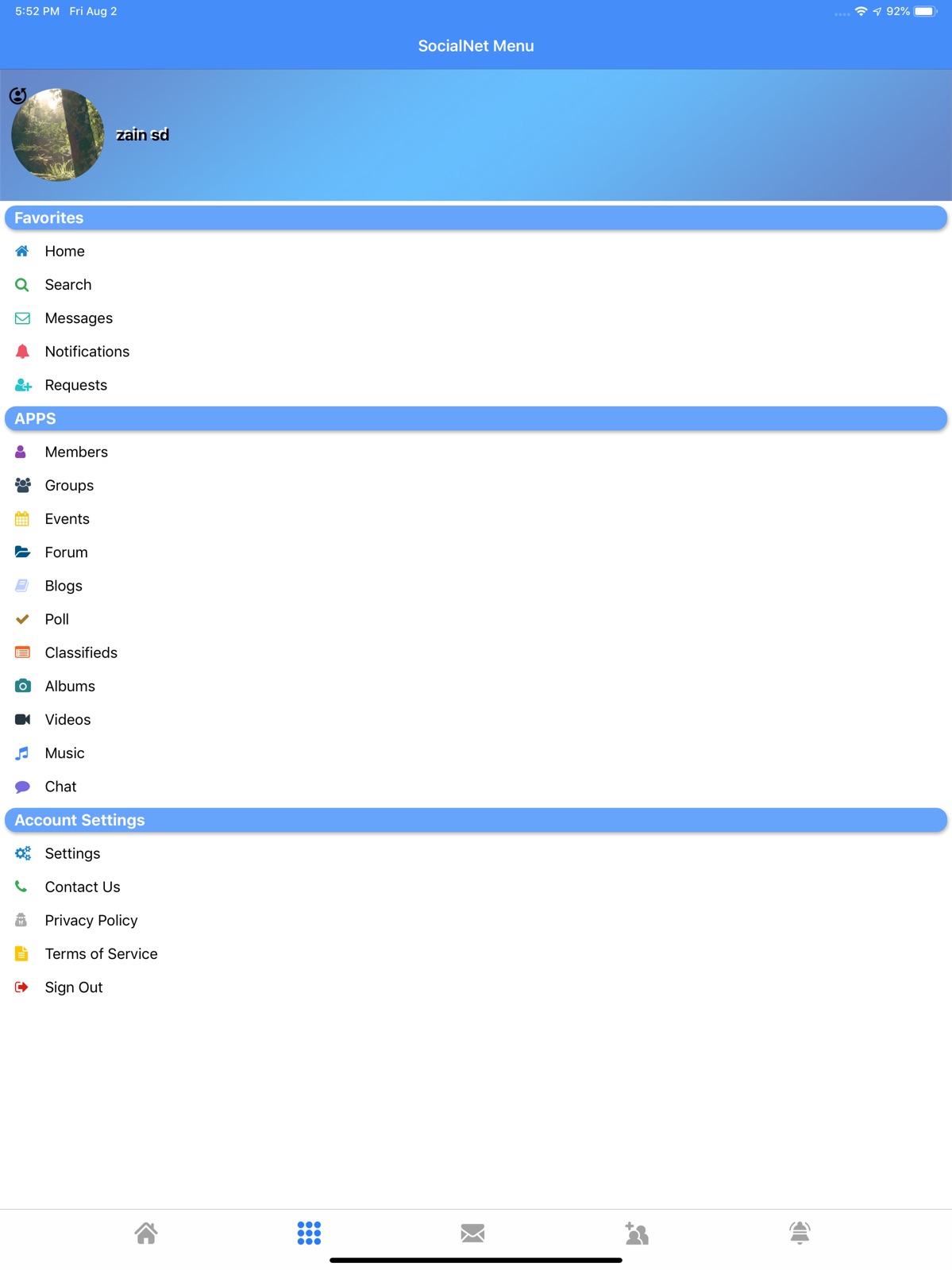 Stars Social Net ipad screenshot 1