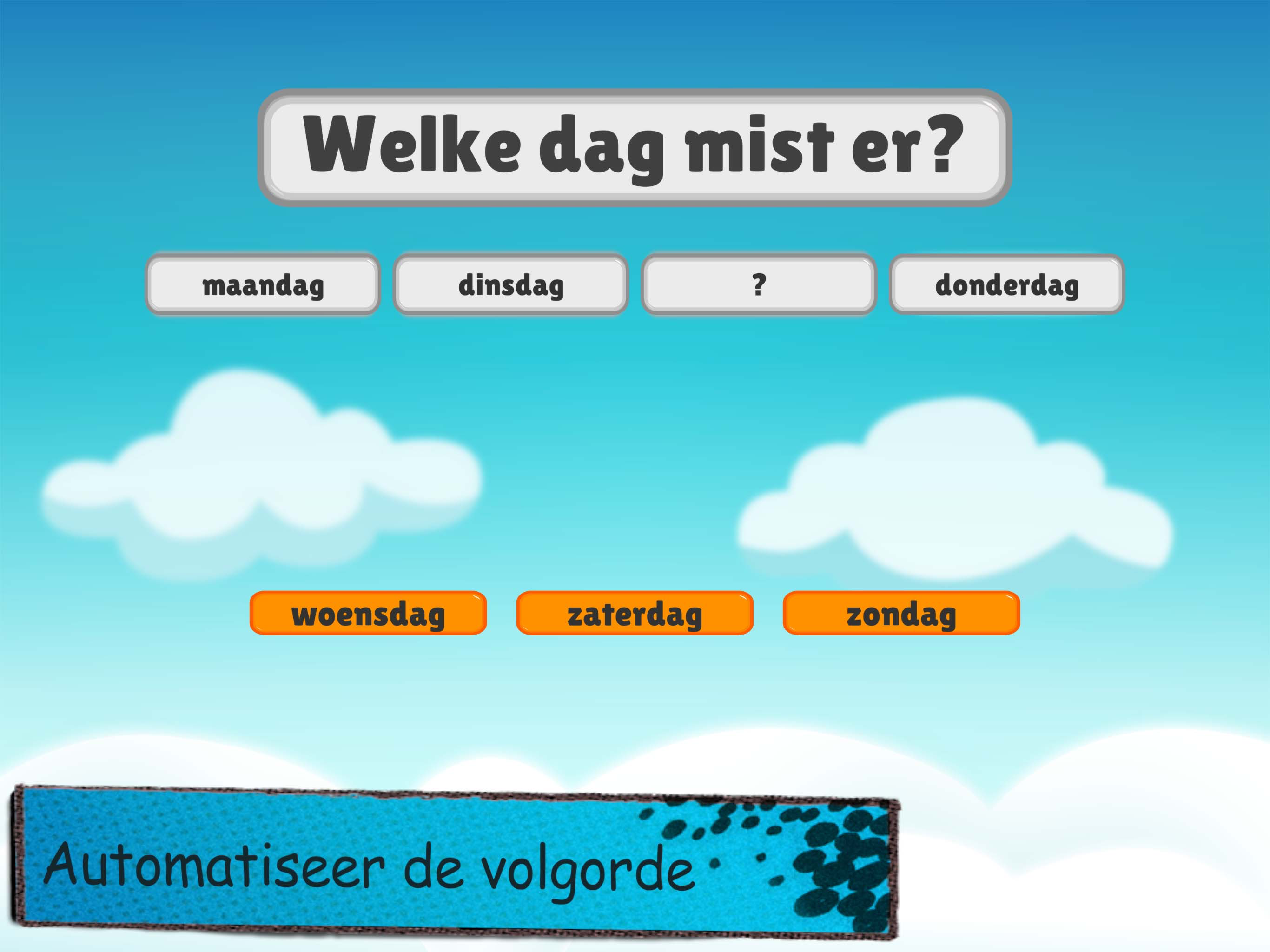 Leer de dagen en maanden