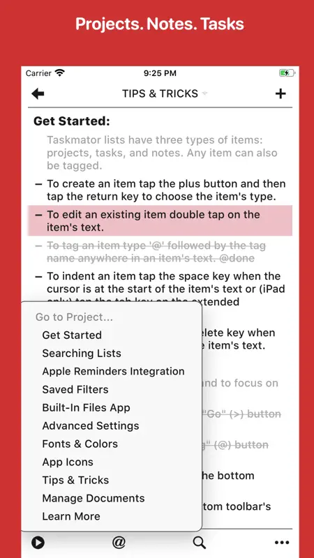 Taskmator - TaskPaper Client screenshot 1 of 10