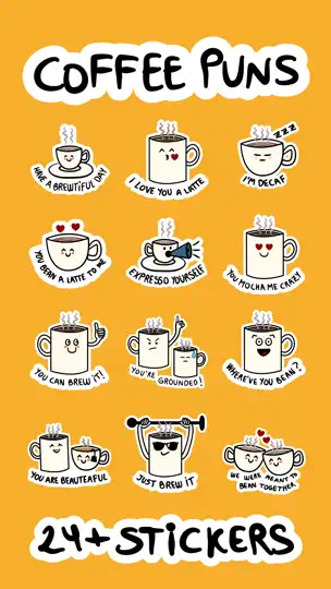 Captura de pantalla de Coffee Puns en iPhone 1