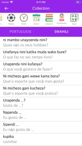 Game screenshot Portuguese Swahili Dictionary mod apk