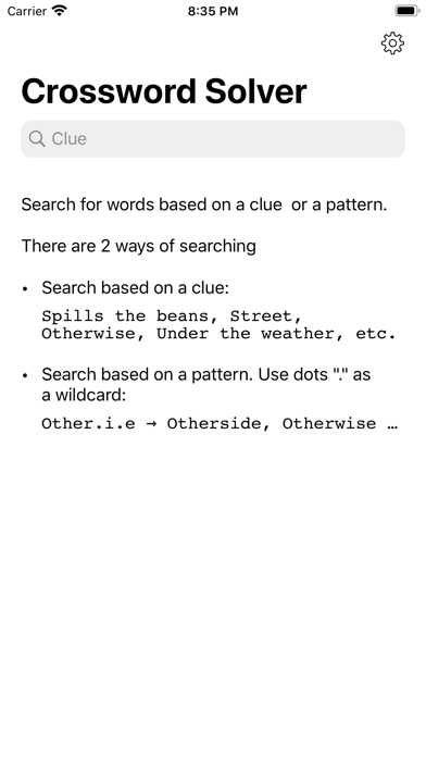 Crossword Clue Solver Screenshot