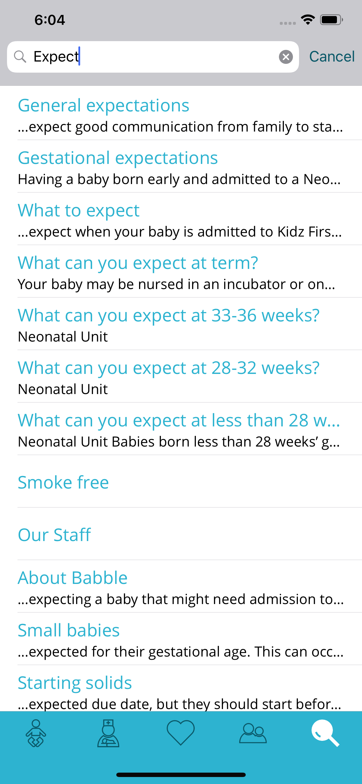 BABBLE NZ Neonatal Family App screenshot 4