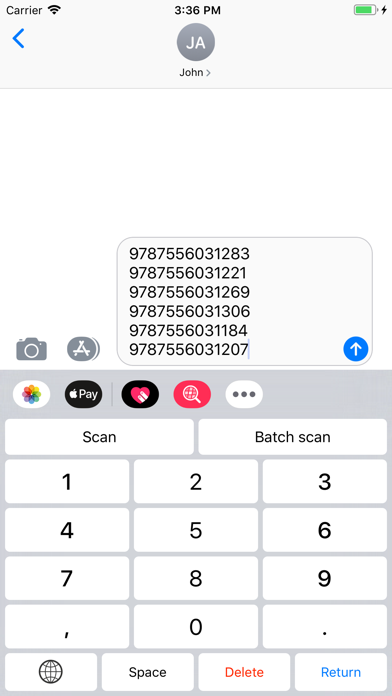 Barcode Keyboard - BarcodeKey Screenshot